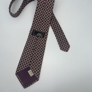 Vintage John Henry Men's‎ Geometric Tie Purple 100% Silk